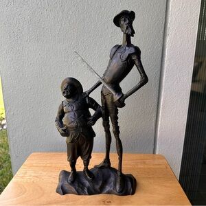 Bronze Don Quixote and Sancho Panza Sculpture